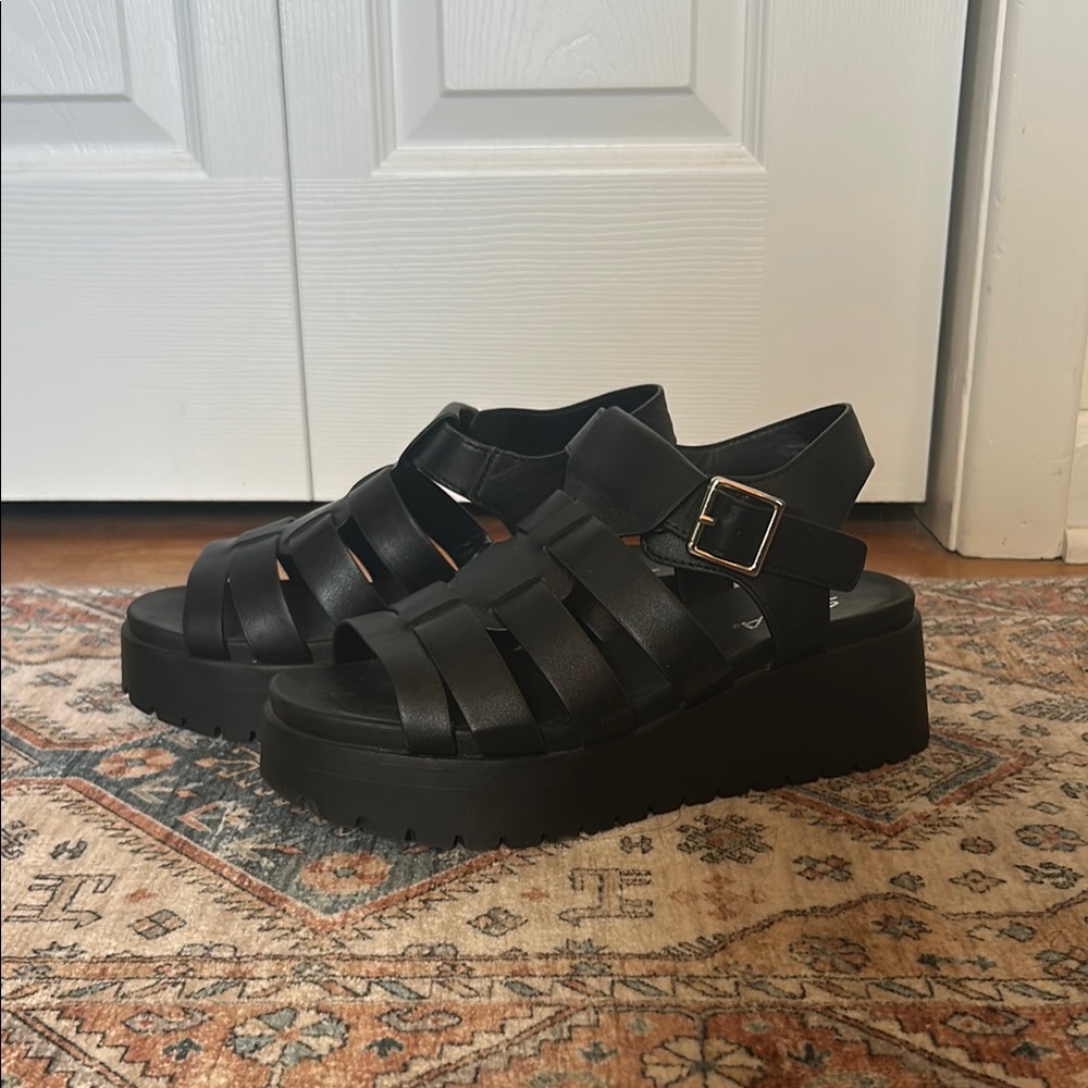 Black Platform Sandals
